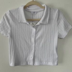 COPY - collard white crop top